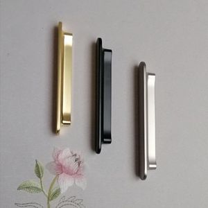 2 Pieces Hole Centres 3.8 Inch (96 mm) Kitchen Drawer Handle Door Handles Zinc Alloy Modern Silver Brushed Fittings for Wardrobe Bathroom Dresser