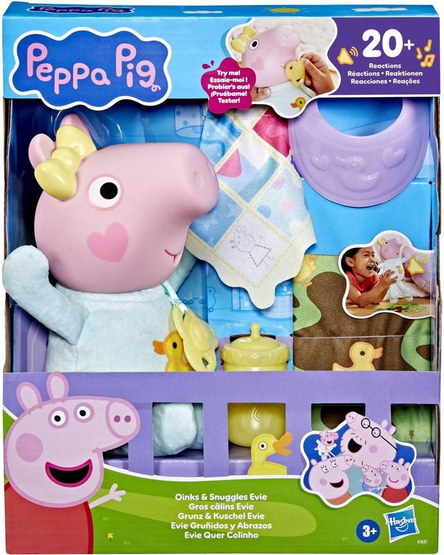 Evie Pig - Interactieve Pop - Blauwgroene Romper - 28 cm