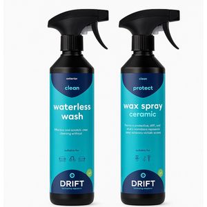 Auto en Motor was en wax set snel en effectief -Wax Spray - Autowax - Water/Vuil Afstotend - Keramische Coating -Wassen zonder Water - Kant-en-Klaar - 2X 500ML