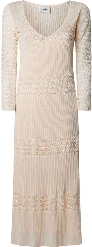 PEPE JEANS - Paulina - A-lijn Jurk - Dierenprint - Lange Mouwen