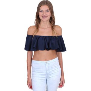 Marineblauwe, Spaanse korte top - John Zack