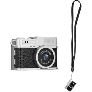Easypix MiniPro XS1 Digitale camera 2 Mpix Zwart, Zilver Full-HD video-opname, Met ingebouwde flitser, Geïntegreerde ac