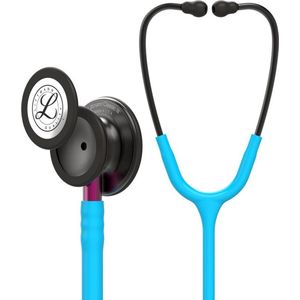 Littmann Classic III Stethoscoop 5872 Turquoise slang, smokekleurige afwerking - Pink Stem