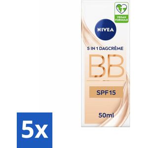 NIVEA - Essentials BB Crème Light - BB Crème - SPF 15 - Hydrateert & Camoufleert - 50 ml - Bulkverpakking - 5 stuks