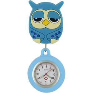 Fako® - Verpleegstershorloge - Zusterhorloge - Verpleegster Horloge - 3D Roller - Uiltje Blauw