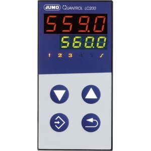 Jumo Quantrol LC200 Temperatuurregelaar L, J, T, K, E, N, S, R, Pt100, Pt1000, KTY Relais 3 A (l x b x h) 80 x 48 x 96