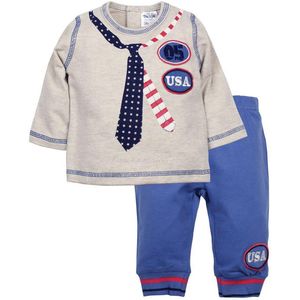 Dirkje Jongens Kledingset - Blauw - Maat 56