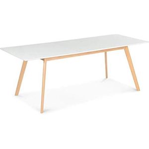 Scandinavische tafel uittrekbaar Inga 160-200 cm wit