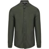 R2 - Overhemd - Donkergroen - Dobby Knitted - Heren - Formeel