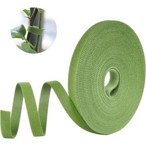 Groene hersluitbare plantenband dubbelzijdige steunbinder 10 mm zelfklevend rankrooster multifunctionele plantenbanderol (15 m)
