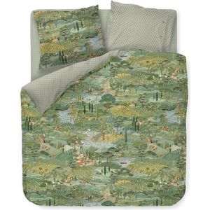 Pip Studio Toscana dekbedovertrek - Lits-Jumeaux - 240x200/220 - Groen