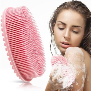Siliconen Lichaamsscrubber en Massageborstel - 2-in-1 Exfoliërende Doucheborstel voor Huidverzorging