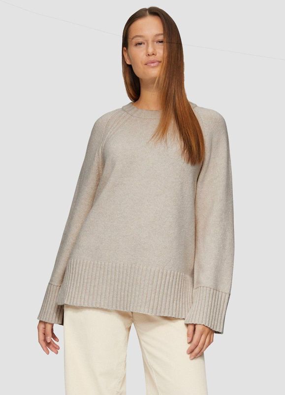 Gebreide Trui - Raglanmouwen - Split aan de Zoom