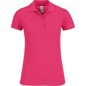 Polo Dames M B&C Kraag met knopen Korte mouw Fuchsia 100% Katoen