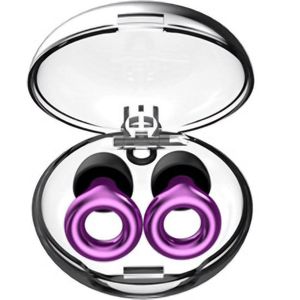 Harde Ring Luxe Oordoppen Paars - Earplugs - Reizen - Overprikkeling - Earpluggs - Deluxe - SNR 23 dB Demping - Metallic - Festival Oordopjes - Herbruikbare Gehoorbescherming - Siliconen voor Slaap en Gevoeligheid - 8 doppen