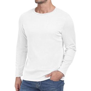 Heren Lange Mouwen Shirt Met Ronde Hals - Basic Thermisch Onderhemd - Slim Fit Warmte Top
