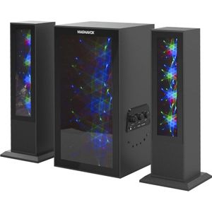 2.1 Home Entertainment System met Bluetooth, Subwoofer en Kleurveranderende Lichten