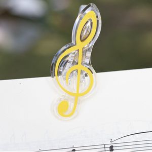 Papierklem-Muziek Klem-Paperclip-Solsleutel-Muzieksleutel-Geel