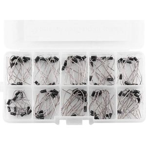Assortiment Kit 100st 10 Waarden Gelijkrichter Diode Met Doorzichtige Doos 1n4001~1n4007 1n5817~1n5819
