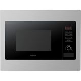 Inventum IMC6125F - Inbouw combi-oven - Hetelucht - Magnetron - Grill - 25 liter - 45 cm hoog - Tot 220°C - RVS/Zwart