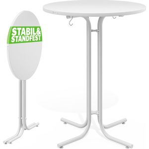 CASARIA Statafel - 70x110cm Inklapbaar Verstelbare Tafelpoten - Wit