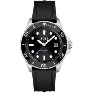 Hugo Boss Ace 1513913 Horloge - Rubber - Zwart - Ø 42 mm