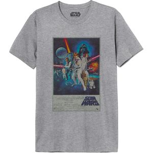Star Wars Shirt Grijs – New Hope Filmposter maat L