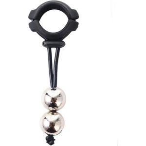 Dubbele gewichten dragende penis ring - Cockring - Penis expander - Erectie trainer - Grotere piemel - One size verstelbaar - 140 gram