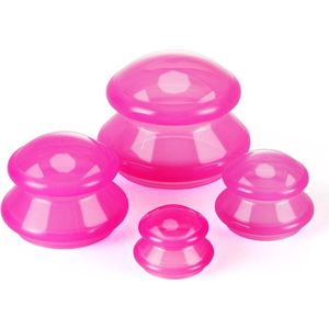 4stuks - Cupping Set - Cupping For Cellulite - VacuüM Silicone Cupping Set - Makkelijk te reinigen - Cupping cups - Cupping Massage - Premium Cupping Cups - Cupping Set Massage - siliconen cups