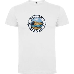 Wit Wanna have t-shirt voor de echter Amerika liefhebber Poststamp / Poststempel USA Amerikaanse staat Kansas Print Full Color merk Roly maat 140 9/10 jaar