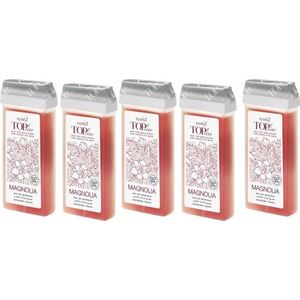 ItalWax Top Line - 5x Harspatroon Magnolia 100 ml - Waxing Cartridge Set voor Gladde Huid
