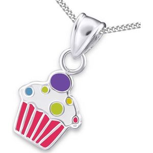 Princess Ketting Axis White - 925 Zilver E-Coating - Cupcake - ∅9mm - 38cm