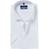 Seidensticker shaped fit overhemd - korte mouw - wit - Strijkvrij - Boordmaat: 44