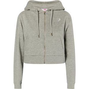 Mymo - Bijgesneden Hoodie - Grijs Melange - Dames