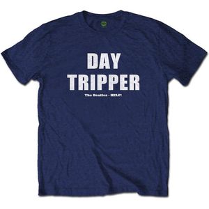 The Beatles Heren Tshirt -M- Day Tripper Blauw