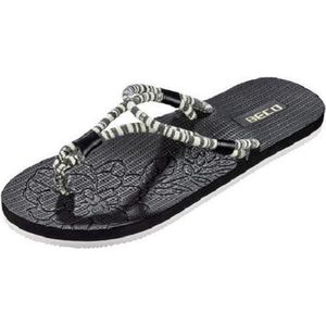 Beco Teenslippers Dames Eva Zwart/wit Maat 38