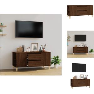 vidaXL TV-meubel - Scandinavische stijl - Meubel - Afmetingen- 102 x 44.5 x 50 cm - Kleur- Bruineiken - Kast