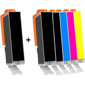 Huismerk geschikt voor Canon PGI-580 / CLI-581 XL - Inktcartridges + Extra Zwart - TR8550 - TS6150 - TS6251 - TS6350 - TS6351 - TS705 - TS8150 - TS8250