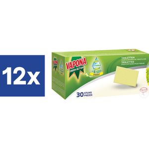 Vapona Green Action Anti-mug Navulling Tabletten - 12 x 30 stuks