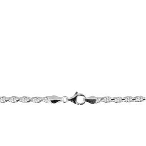 zilveren koord armband 19 cm voor dames
