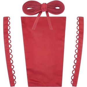 4 Stuks Trouwjurk Korset Grote Doek Satijn Lace Up Panel Extender Rits Vervanging - Verstelbare Lint Stropdassen - Terug Korsetten Voor Prom Formele Jurk DIY Ambachten Accessoires - FireBrick .