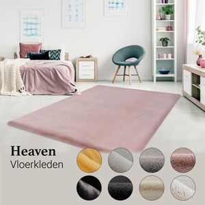 Lalee Heaven - Vloerkleed - Tapijt – Karpet - Hoogpolig - Superzacht -comfy Fluffy - rabbit fur- 120x170 cm Baby roze