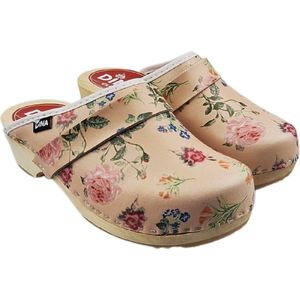 Dames klompen tuinklompen jardin met bloemen - zweedse klompen - maat 40