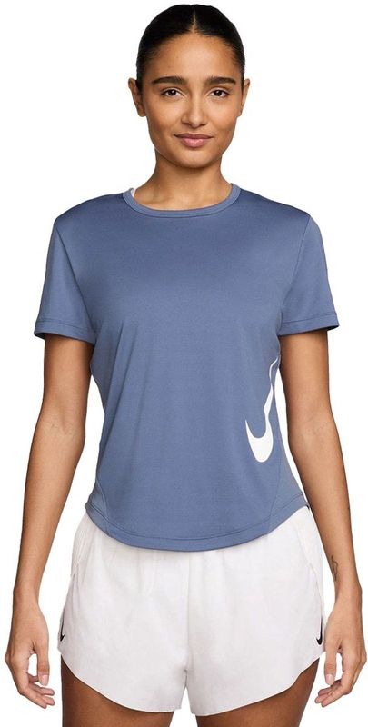 Nike tempo swoosh dri-fit in de kleur blauw.