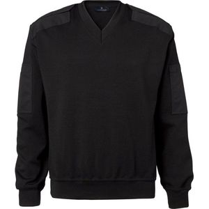 C.C.FIFTY-FIVE - OSLO - Nato V-hals Pullover - Zwart - Heren