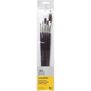 Winsor & Newton Galeria Penseel Lange Steel Set van 5 V.1