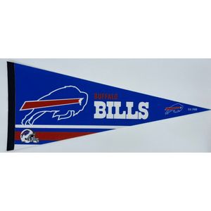 USArticlesEU - Buffalo Bills - NFL - Vaantje - Wimpel - Vlag - American Football - Sportvaantje - Pennant - Blauw/Rood/Wit - 31 x 72 cm - new york - new jersey - buffalo voetbal