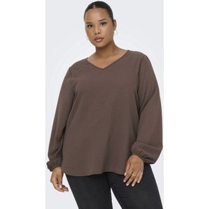 ONLY CARMAKOMA - CARVICA LIFE - V-hals Top - Grijs - Dames