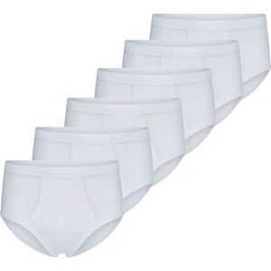 Beeren 6 stuks heren slips met gulp wit - Voordeelpack - 3XL