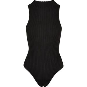 Urban Classics - Rib Knit Sleeveless Bodysuit - L - Zwart